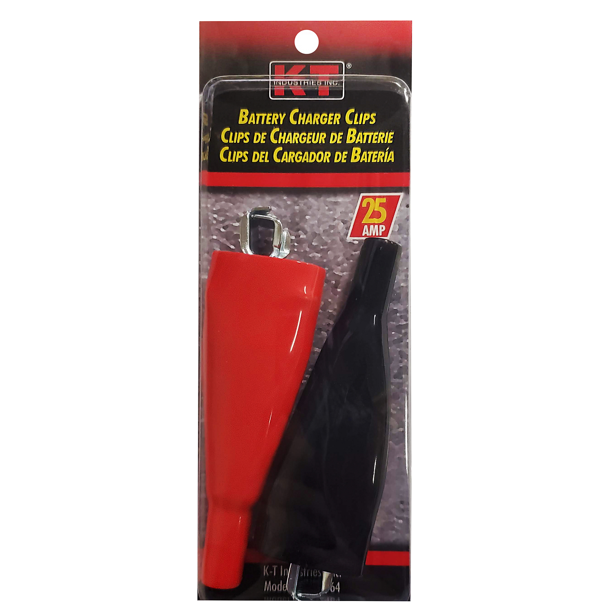 K-T Industries Battery and Charger Clip — 2-27/32in. Length, 3/4in. Jaw Opening, 25 Amp Capacity, Steel, Zinc-Plated, Model# 2-2464